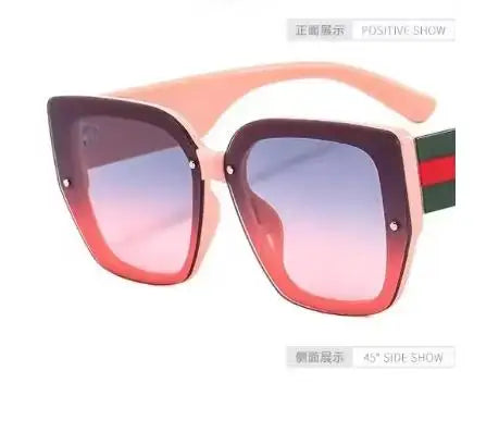 JQZSAG Luxury Oversized Cat Eye Sunglasses — Gradient UV400 CE Certified | Women