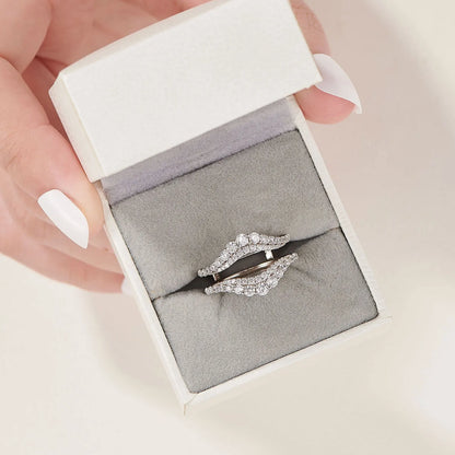 Moissanite Eternity Wedding Band — 70 Stones D VVS1 925 Silver | Ring Enhancer