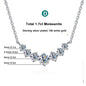 Oval Moissanite Pendant Necklace - 925 Sterling Silver & 18K White Gold, 1.7ct, D Color VVS1, GRA Certified