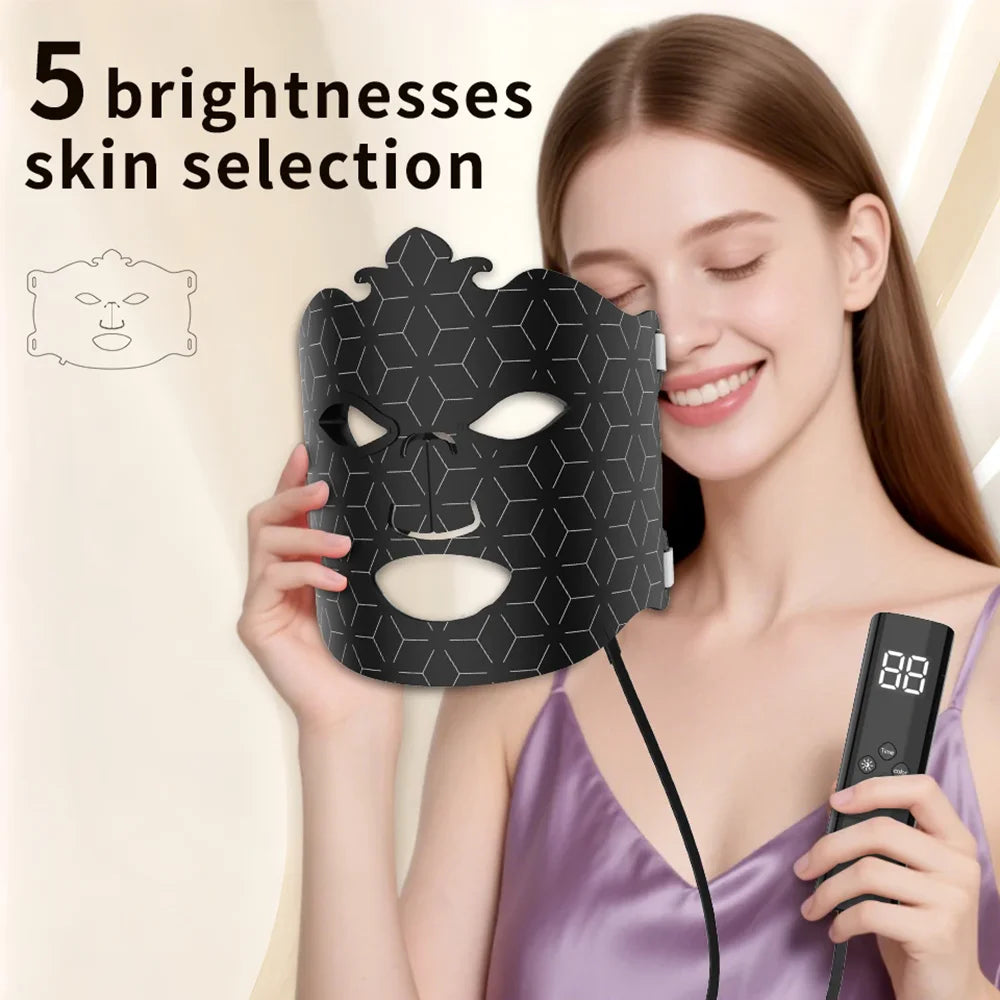 8-Color Silicone LED Face Mask — Red Light Therapy & Infrared Anti-Aging Photon Mask