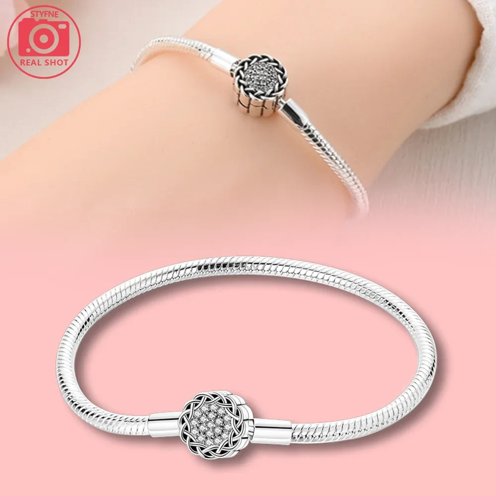 Sterling Silver Purple Dreamcatcher Feather Bracelet - Perfume Bottle Charm