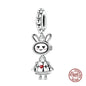 Sterling Silver Character Pendant Charm Bead - Bracelet Necklace Accessory