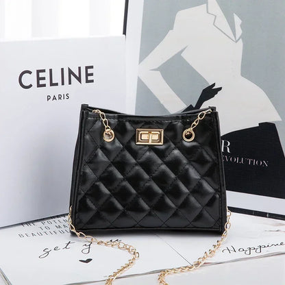 Women's Tote Bags, Handbag with Chains, Diamond Lattice Underarm Luxury Shoulder Bag for Ladies Designer Bag