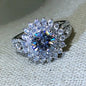 Exquisite Zircon Engagement Ring for Women | Silver Tone Bridal Wedding Jewelry