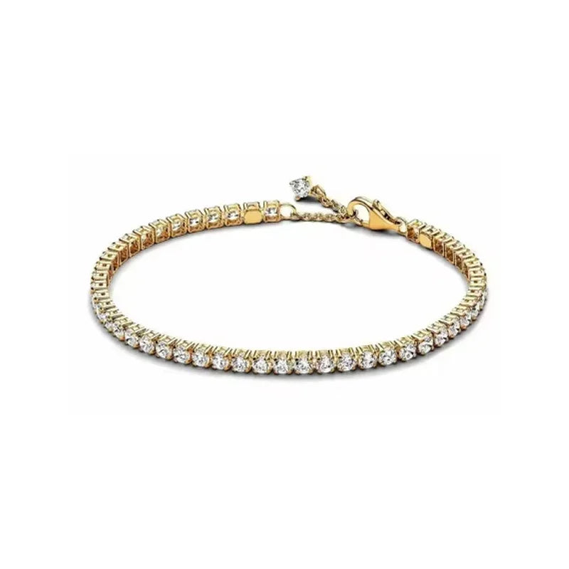 Brand new 925 sterling silver zirconia exquisite tennis star bracelet for women DIY original charm beads exquisite jewelry