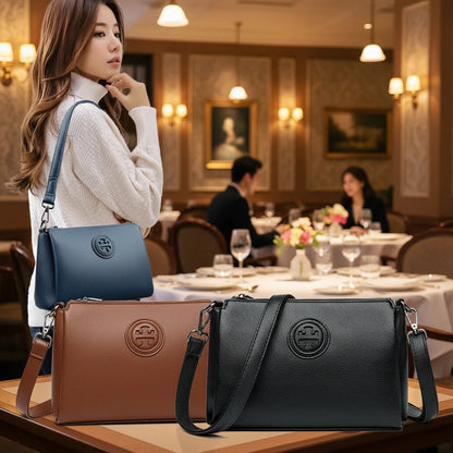 2025 Luxury Genuine Leather Handbag for Women - Soft Leather Shoulder Tote & Crossbody Bag for Middle-Aged Ladies & Mothers