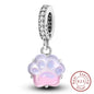 925 Sterling Silver Pink Pendant Charm Bead | Fits Pandora Bracelets & Necklaces | DIY Fine Jewelry