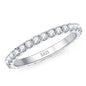 Moissanite Eternity Band - 925 Sterling Silver & 18K White Gold, D Color VVS1, GRA Certified
