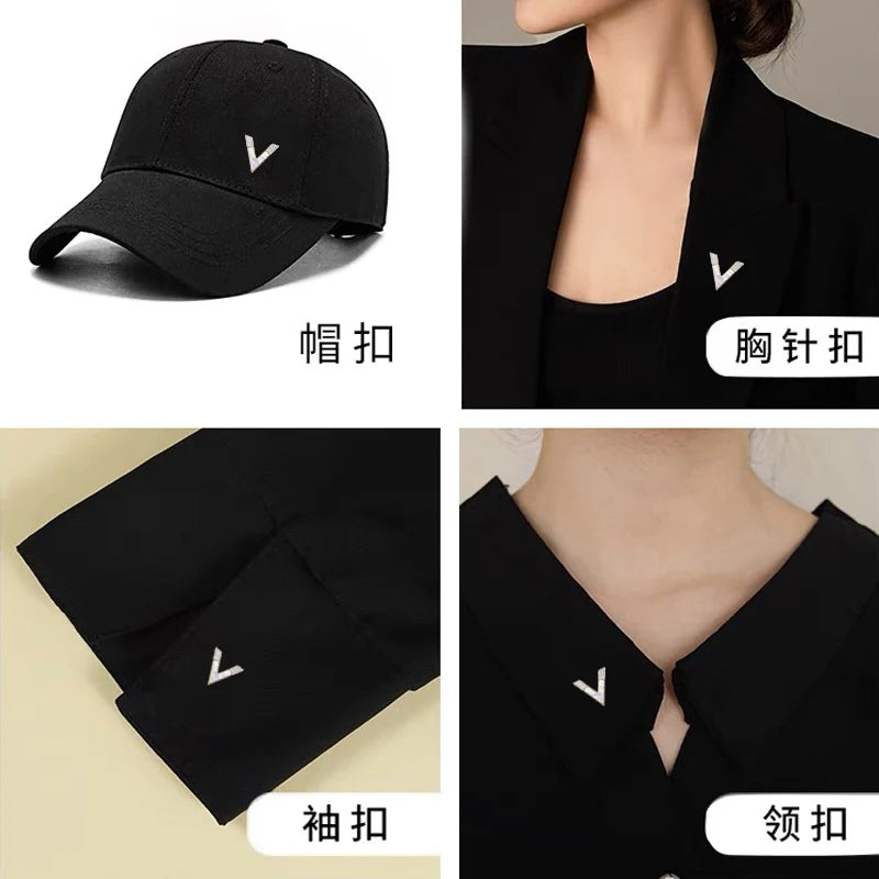 Luxury Rhinestone Letter D Brooches for Women Zircon Pearl Lapel Pins Gold Color Metal Party Clothes Suit Small Accessories Gift