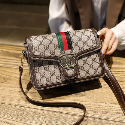 Designer-Style Vintage Small Square Bag - Classic Crossbody Shoulder Handbag