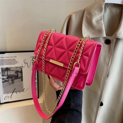 Fashion Chain Women'S Shoulder Bag for Women, Luxury Quilted Handbag for Daily Travel, Shopping, Parties.