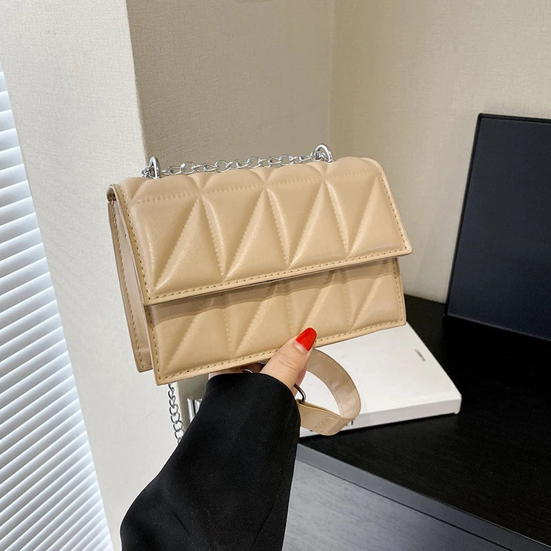 Designer Fashion Women Shoulder Bag Ladies PU Leather Handle Handbags Chain Strap Crossbody Bags for Women