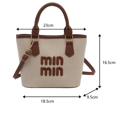 Woven Texture Crossbody Bag - Niche Design Shoulder Handbag