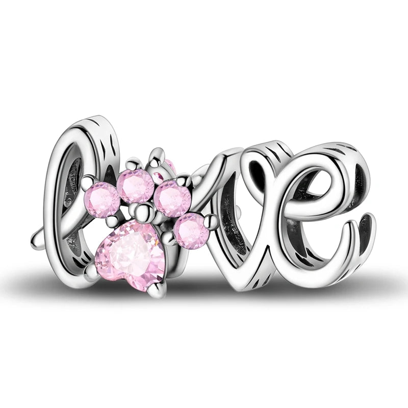 925 Sterling Silver Charm Beads | Butterfly, Crown, Heart & Perfume Bottle Zircon Charms for Women