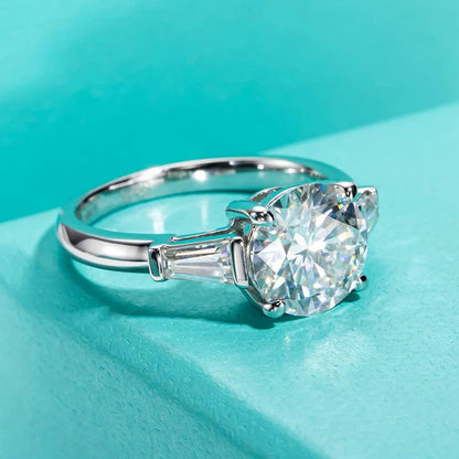 Moissanite Cocktail Ring - 925 Sterling Silver, 1ct & 2ct, D Color, NGTC Certified