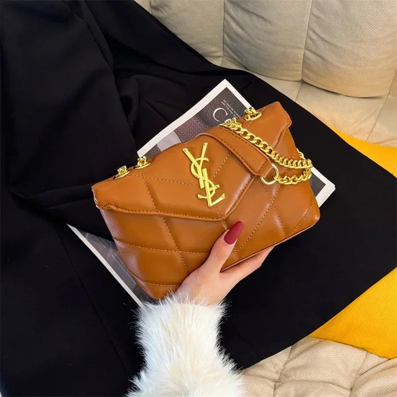 Durable Leather Messenger Bag Women's Shoulder Handbag Crossbody Tote Luxury Brand Elegant Classic Famous Designer