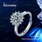 Moissanite Solitaire Ring - 925 Sterling Silver, 0.5ct to 2ct, D Color VVS1, GRA & CMA Certified