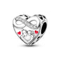 925 Sterling Silver Tree of Life, Peach Heart & Sweet Love Charm Bead | Fits Bracelets & Necklaces
