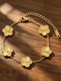 Five-Leaf Clover Bracelet Set — 18K Gold Plated Stainless Steel | Women