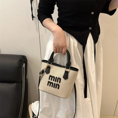 Woven Texture Crossbody Bag - Niche Design Shoulder Handbag