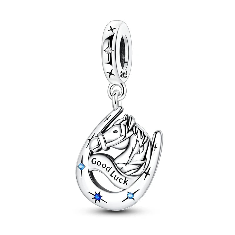 925 Sterling Silver Bear, Kart & Family Tree Charm Bead | Fits Pandora Bracelets & Pendants for Women