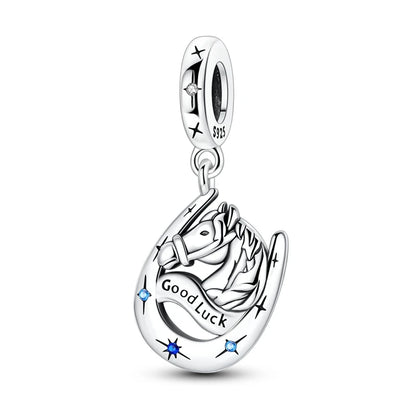925 Sterling Silver Bear, Kart & Family Tree Charm Bead | Fits Pandora Bracelets & Pendants for Women