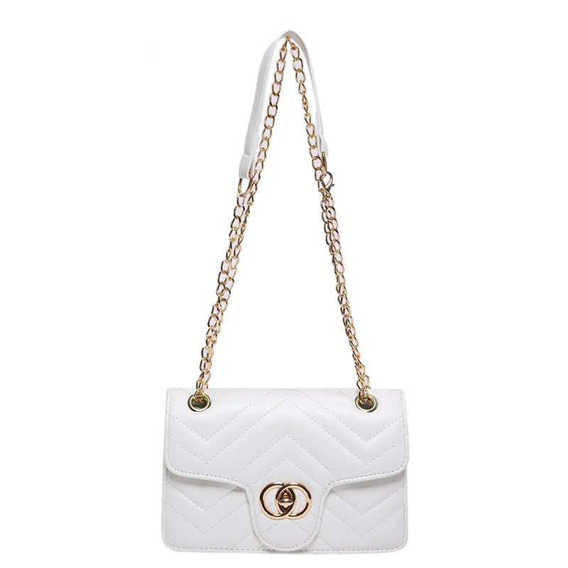 2025 new stylish niche shoulder bag, diamond grid small square bag, fashionable chain crossbody bag, women's minimalist bag