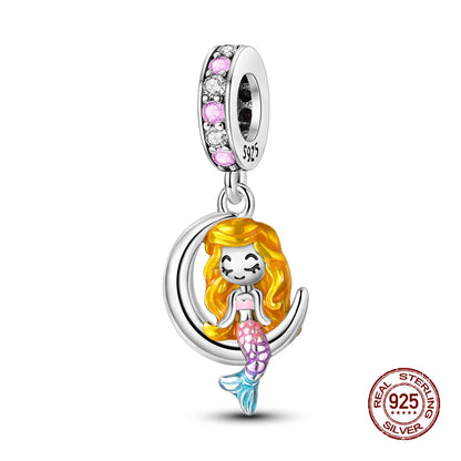 Sterling Silver Character Pendant Charm Bead - Bracelet Necklace Accessory