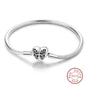 Sterling Silver Butterfly Zircon Bracelet - Colorful Crystal Wedding Jewelry