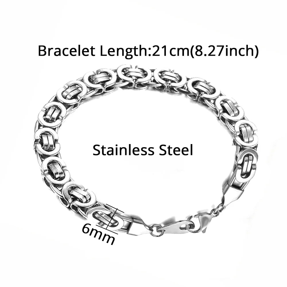 Newest 316L Stainless Steel Bracelet Men Women Wholelsale Wristband 4mm Gold Color Male Hand Chain Link Bracelet Hip Hop Jewelry