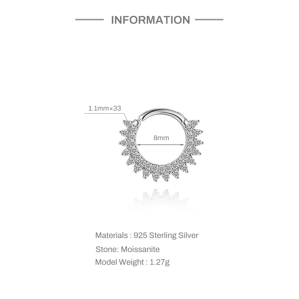Moissanite Stud Earrings - 925 Sterling Silver, 0.03-1.2ct, D Color, GDTC Certified