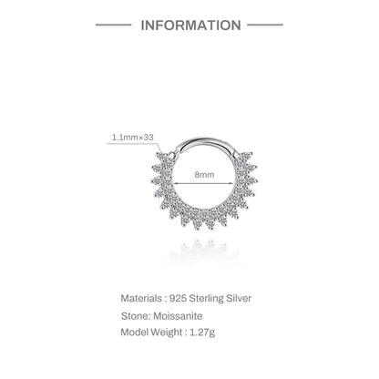 Moissanite Stud Earrings - 925 Sterling Silver, 0.03-1.2ct, D Color, GDTC Certified