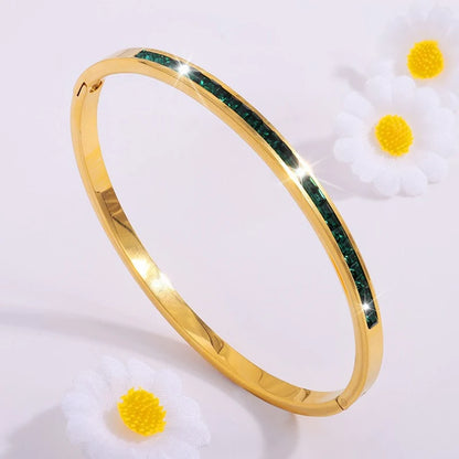 Stainless Steel Bangle Bracelet Designer Jewelry Gold Plated Bangles Women's Bracelets Woman Accessories for Women 2025 Trend