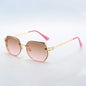 New in Sunglasses for Women Black Frame Gold Border Decoration Fashionable Black Lens Glasses Sunglasses Sunglasses Women