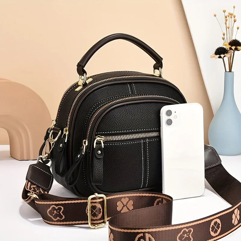 Luxury Structured Shoulder Bag - Versatile PU Leather Handbag for Shopping & Everyday