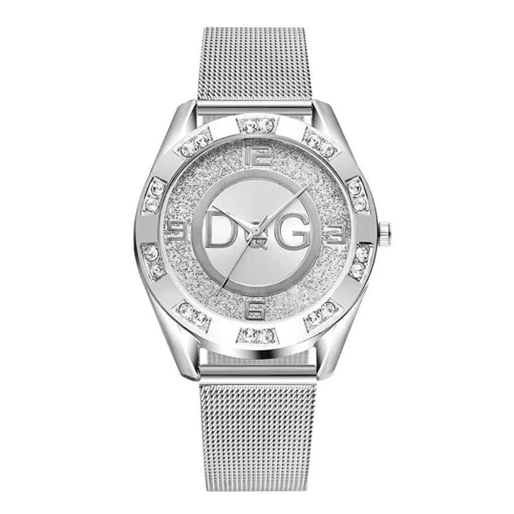 Starry Sky Diamond Watch - Luxury Gold Mesh Strap Quartz Watch for Women