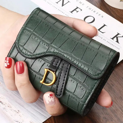 Women's Wallet Short  New Korean Style D Letter Buckle Coins Purses Wallet Card Bag Key Wallet Luxury carteras para mujeres