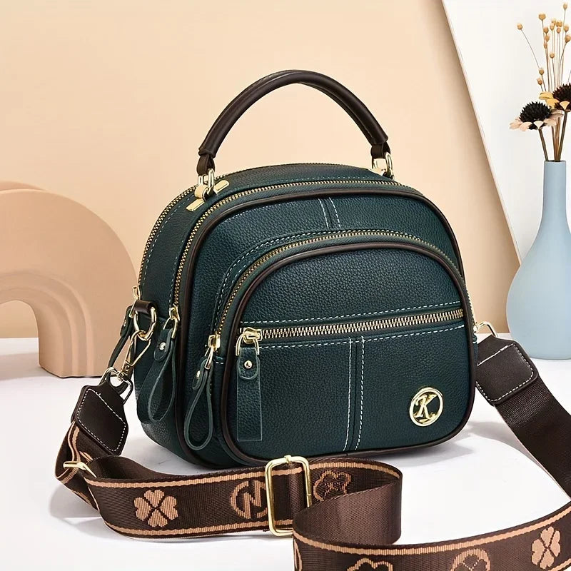 Luxury Structured Shoulder Bag - Versatile PU Leather Handbag for Shopping & Everyday