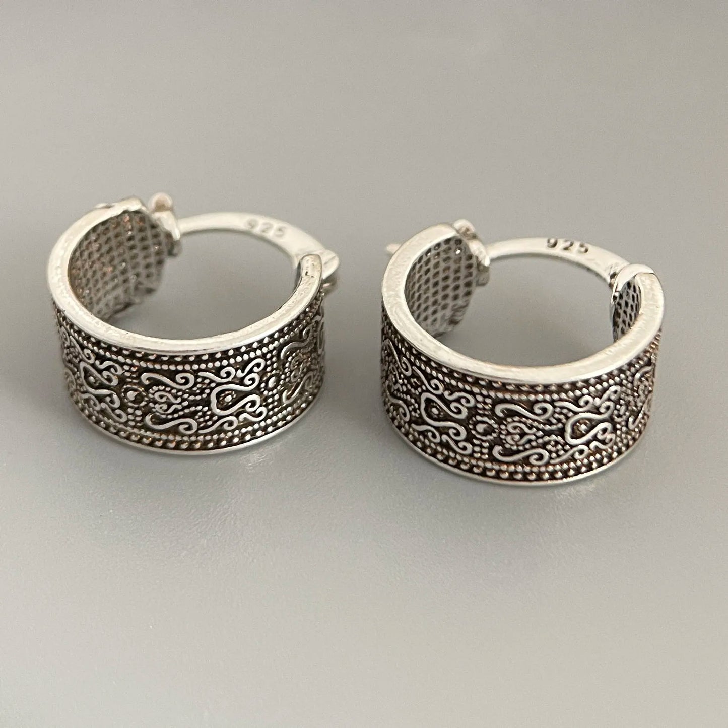 Sterling Silver Earrings For Women Trendy Simple Retro Flower Earring Jewelry Prevent Allergy Party Christmas Accessories