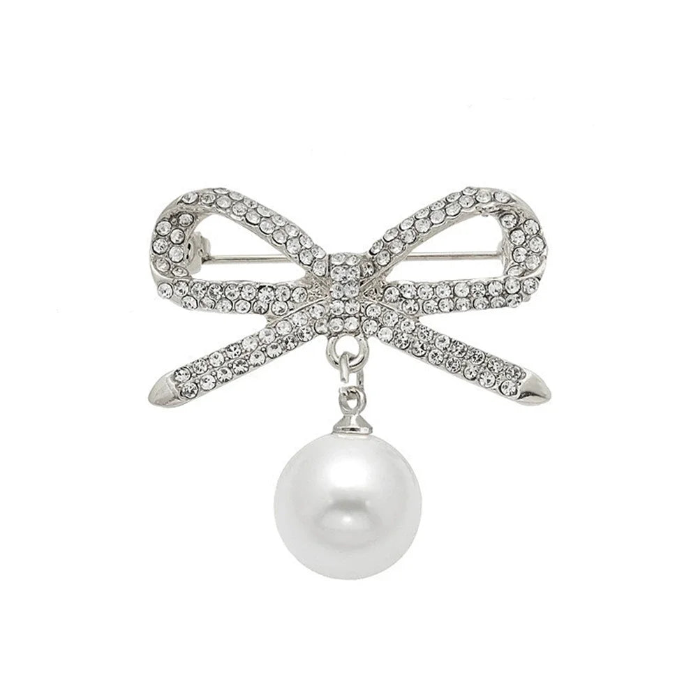 Luxury Pearl Butterfly Wreath Brooches Elegant Enamel Camellia Flower  Pendant Plant Pin Accessories Women Party Jewelry Gift