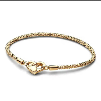 925 Sterling Silver Shell Family Tree Heart Bracelet - Charm Bangle