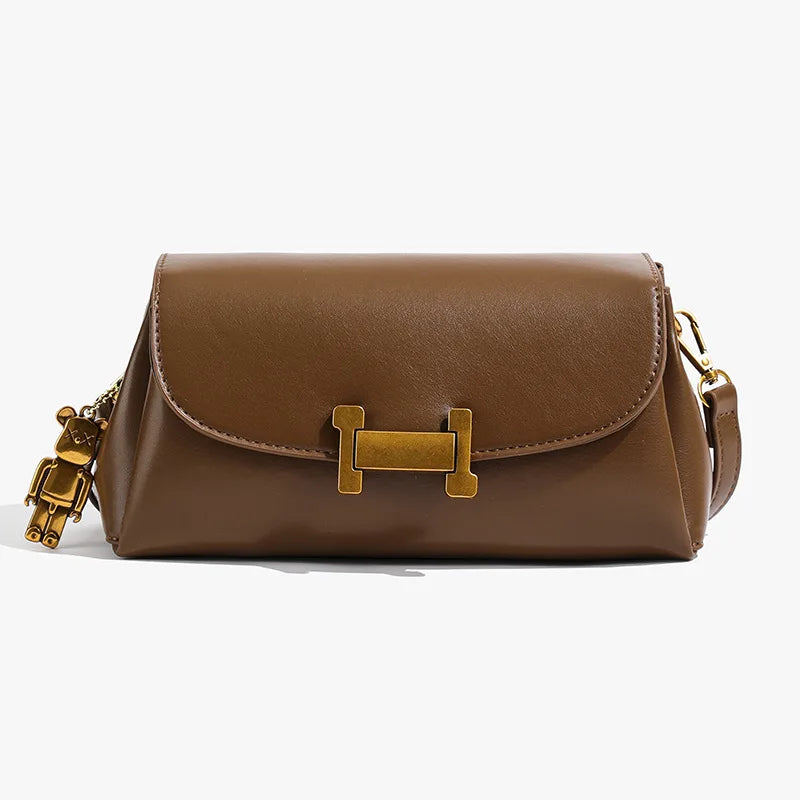 Small handbag for women in spring simple and versatile small square bag, retro and stylish commuting crossbody bag