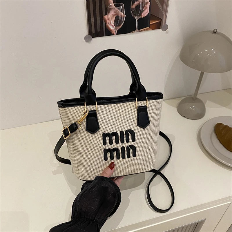 Woven Texture Crossbody Bag - Niche Design Shoulder Handbag