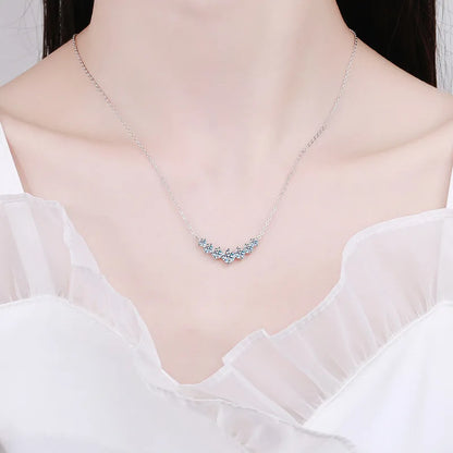 Oval Moissanite Pendant Necklace - 925 Sterling Silver & 18K White Gold, 1.7ct, D Color VVS1, GRA Certified