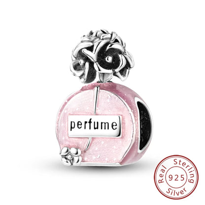 925 Sterling Silver Pink Pendant Charm Bead | Fits Pandora Bracelets & Necklaces | DIY Fine Jewelry