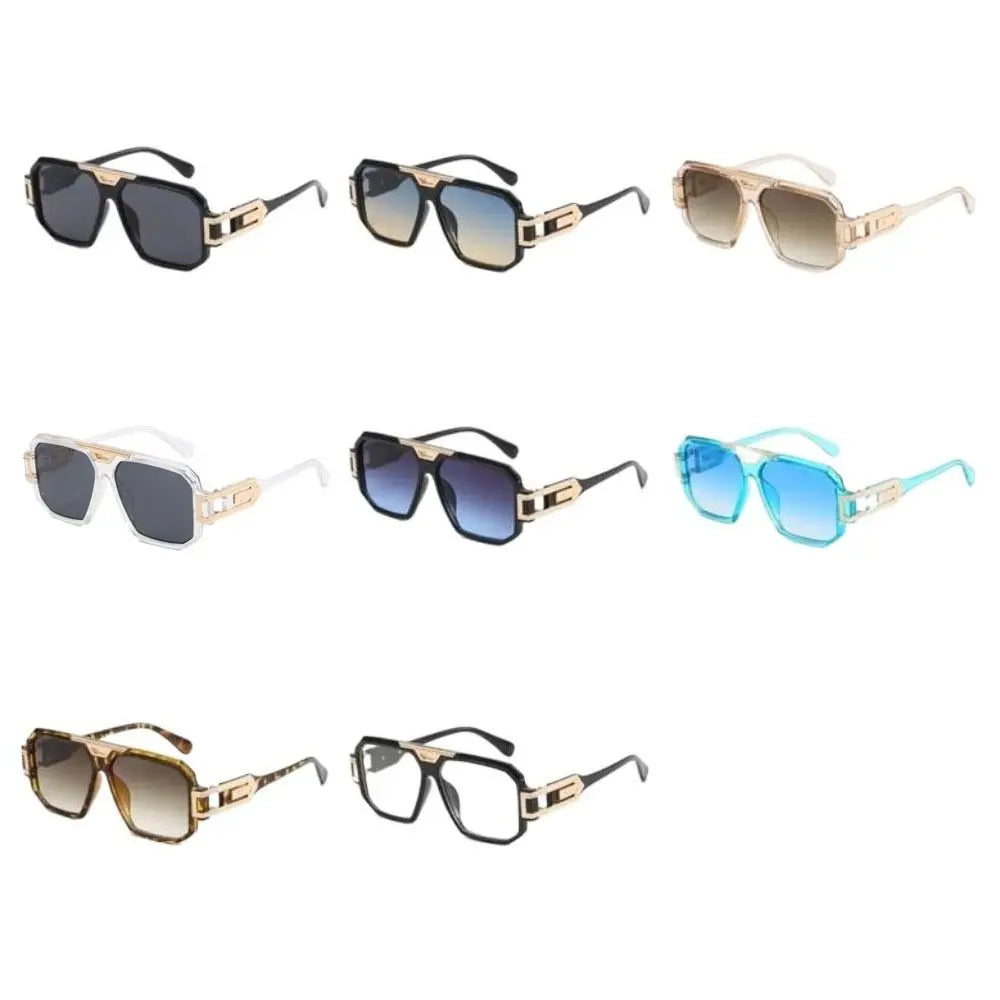 Fashion Square Full Frame Sunglasses - Large Oversized Retro HD Street Style