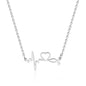 Luxury Brand Love Heart Necklace For Women Paragraph Clavicle Necklace Stainless Steel Gold Color Peach Necklace Fine Jewelry