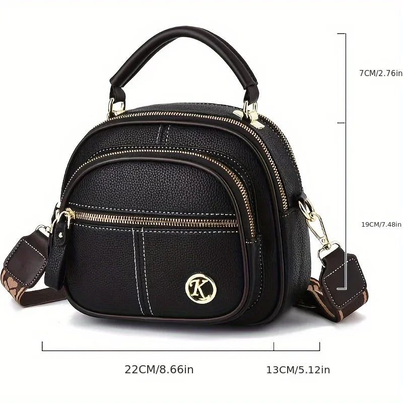 Luxury Structured Shoulder Bag - Versatile PU Leather Handbag for Shopping & Everyday