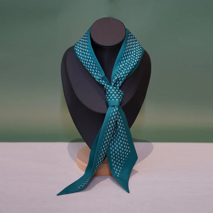 Silk Scarf Ribbon Hair Tie for Women Long Printed Accessory Bag Handle Decoration Neck Wrap Stylish Headband Multiuse