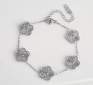 Five-Leaf Clover Bracelet Set — 18K Gold Plated Stainless Steel | Women